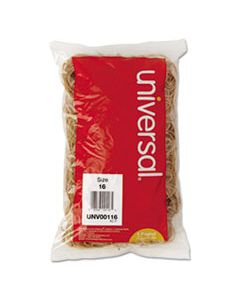 UNV00116 RUBBER BANDS, SIZE 16, 0.04" GAUGE, BEIGE, 1 LB BOX, 1,900/PACK