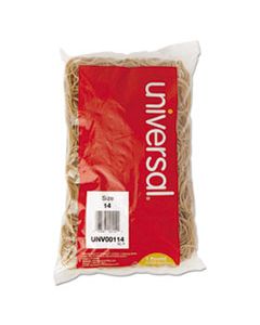 UNV00114 RUBBER BANDS, SIZE 14, 0.04" GAUGE, BEIGE, 1 LB BOX, 2,200/PACK