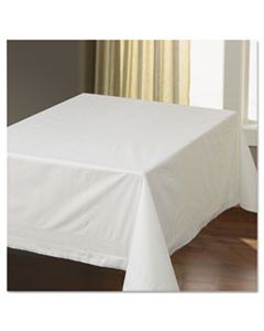 HFM210046 TISSUE/POLY TABLECOVERS, 54" X 54", WHITE, 50/CARTON