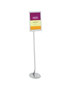 QRT7922 DESIGNER SIGN STAND, SILVER ALUMINUM FRAME, 11 X 17