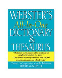 MERFSP0471 ALL-IN-ONE DICTIONARY/THESAURUS, HARDCOVER, 768 PAGES