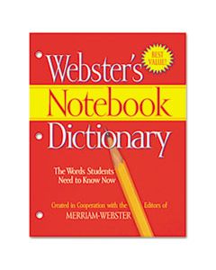 NOTEBOOK DICTIONARY, THREE HOLE PUNCHED, PAPERBACK, 80 PAGES