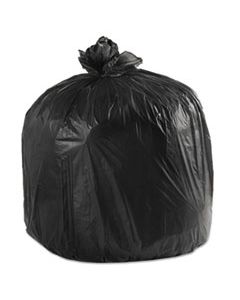 BWK4046H LOW-DENSITY WASTE CAN LINERS, 45 GAL, 0.6 MIL, 40" X 46", BLACK, 100/CARTON