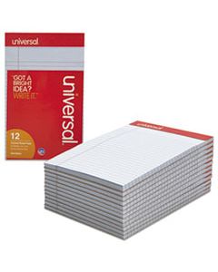 UNV35854 COLORED PERFORATED WRITING PADS, NARROW RULE, 5 X 8, ORCHID, 50 SHEETS, DOZEN