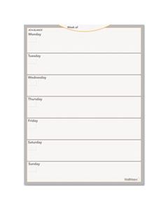 AAGAW503028 WALLMATES SELF-ADHESIVE DRY ERASE WEEKLY PLANNING SURFACE, 18 X 24