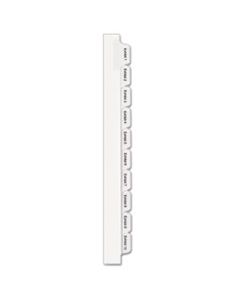 AVE82106 PREPRINTED LEGAL EXHIBIT SIDE TAB INDEX DIVIDERS, ALLSTATE STYLE, 25-TAB, EXHIBIT 1 TO EXHIBIT 25, 11 X 8.5, WHITE, 1 SET