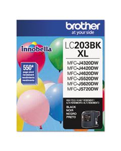 BRTLC203BK LC203BK INNOBELLA HIGH-YIELD INK, 550 PAGE-YIELD, BLACK