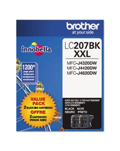 BRTLC2072PKS LC2072PKS INNOBELLA SUPER HIGH-YIELD INK, 1200 PAGE-YIELD, BLACK, 2/PK
