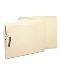 SMD10545 POLY TOP TAB FOLDER WITH TWO FASTENERS, 1/3-CUT TABS, LETTER SIZE, MANILA, 24/BOX