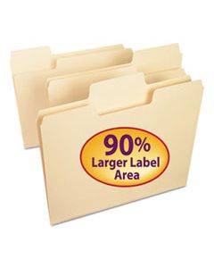 SMD10301 SUPERTAB TOP TAB FILE FOLDERS, 1/3-CUT TABS, LETTER SIZE, 11 PT. MANILA, 100/BOX