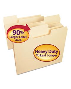 SMD10401 SUPERTAB TOP TAB FILE FOLDERS, 1/3-CUT TABS, LETTER SIZE, 14 PT. MANILA, 50/BOX