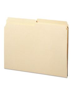 SMD10326 REINFORCED TAB MANILA FILE FOLDERS, 1/2-CUT TABS, LETTER SIZE, 11 PT. MANILA, 100/BOX