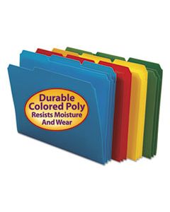 SMD10500 TOP TAB POLY COLORED FILE FOLDERS, 1/3-CUT TABS, LETTER SIZE, ASSORTED, 24/BOX