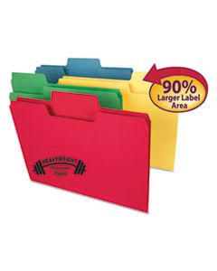 SMD10410 SUPERTAB COLORED FILE FOLDERS, 1/3-CUT TABS, LETTER SIZE, 14 PT. STOCK, ASSORTED, 50/BOX