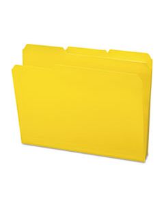 SMD10504 TOP TAB POLY COLORED FILE FOLDERS, 1/3-CUT TABS, LETTER SIZE, YELLOW, 24/BOX