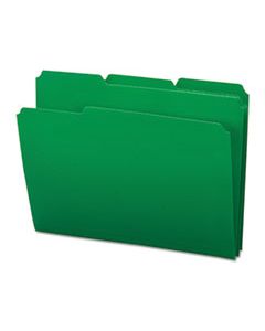 SMD10502 TOP TAB POLY COLORED FILE FOLDERS, 1/3-CUT TABS, LETTER SIZE, GREEN, 24/BOX