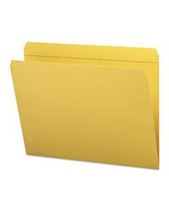 SMD12210 REINFORCED TOP TAB COLORED FILE FOLDERS, STRAIGHT TAB, LETTER SIZE, GOLDENROD, 100/BOX