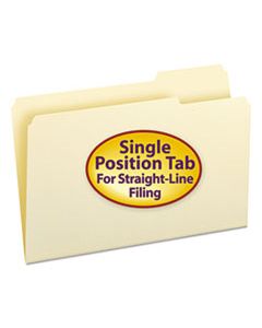 SMD15333 MANILA FILE FOLDERS, 1/3-CUT TABS, RIGHT POSITION, LEGAL SIZE, 100/BOX