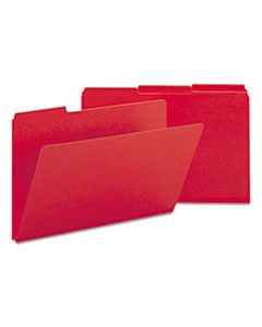 SMD22538 EXPANDING RECYCLED HEAVY PRESSBOARD FOLDERS, 1/3-CUT TABS, 1" EXPANSION, LEGAL SIZE, BRIGHT RED, 25/BOX