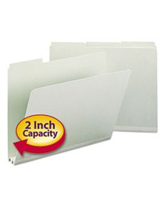 SMD13234 EXPANDING RECYCLED HEAVY PRESSBOARD FOLDERS, 1/3-CUT TABS, 2" EXPANSION, LETTER SIZE, GRAY-GREEN, 25/BOX