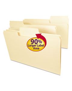 SMD15301 SUPERTAB TOP TAB FILE FOLDERS, 1/3-CUT TABS, LEGAL SIZE, 11 PT. MANILA, 100/BOX