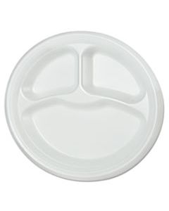 DCCRSF9C CENTER PIECE LAMINATED FOAM DINNERWARE, PLATE, 9", WHITE, 125/BAG, 4 BAGS/CARTON