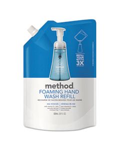 MTH00667CT FOAMING HAND WASH REFILL, SEA MINERALS, 28 OZ POUCH, 6/CARTON