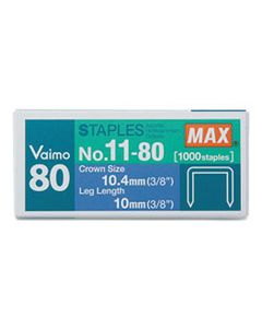 MXBNO1180 VAIMO 11 STAPLES, 0.38" LEG, 0.5" CROWN, STEEL, 1,000/BOX
