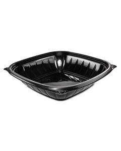 DCCB32SB PRESENTABOWLS PRO BLACK SQUARE BOWLS, 32 OZ, PLASTIC, 63/BAG, 4 BAGS/CARTON