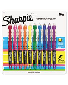 SAN24415PP LIQUID PEN STYLE HIGHLIGHTERS, CHISEL TIP, ASSORTED COLORS, 10/SET