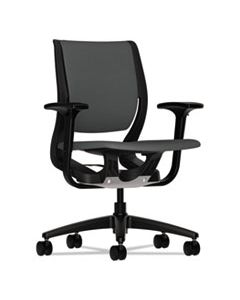 HONRW101ONCU19 PURPOSE UPHOLSTERED FLEXING TASK CHAIR, SUPPORTS UP TO 300 LBS., IRON ORE SEAT/IRON ORE BACK, BLACK BASE