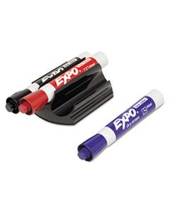 SAN81503 MAGNETIC CLIP ERASER, BROAD CHISEL TIP, ASSORTED COLORS, 3/SET