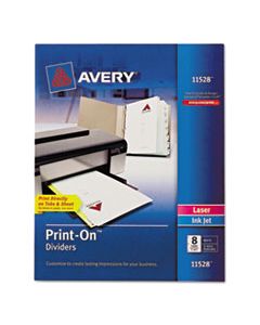 AVE11528 CUSTOMIZABLE PRINT-ON DIVIDERS, 8-TAB, LETTER