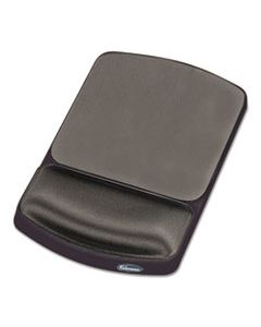 FEL91741 GEL MOUSE PAD WITH WRIST REST, 6.25" X 10.12", GRAPHITE/PLATINUM