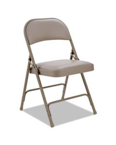 ALEFCPD6T STEEL FOLDING CHAIR, TAN SEAT/TAN BACK, TAN BASE, 4/CARTON