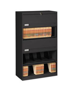 TNNFS351LBL CLOSED FIXED FIVE-SHELF LATERAL FILE, 36W X 16.5D X 63.5H, BLACK