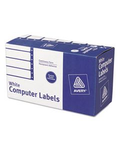 AVE4022 DOT MATRIX PRINTER MAILING LABELS, PIN-FED PRINTERS, 1.94 X 4, WHITE, 5,000/BOX