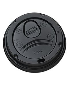 DXED9542B DRINK-THRU LIDS, FITS 10 OZ TO 20 OZ CUPS, PLASTIC, BLACK, 1,000/CARTON