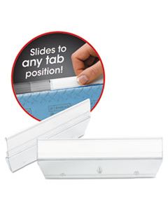 SMD64626 EASY SLIDE HANGING FOLDER TAB, 1/3-CUT TABS, WHITE/CLEAR, 3.5" WIDE, 18/PACK