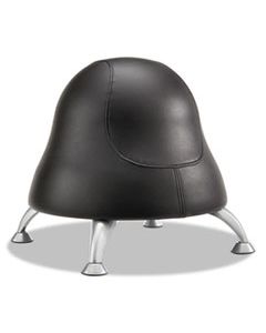 SAF4756BV RUNTZ BALL CHAIR, BLACK SEAT/BLACK BACK, SILVER BASE