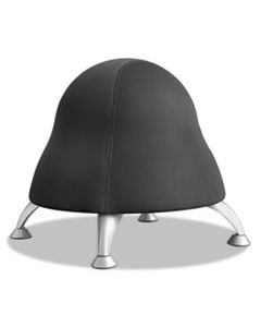 SAF4755BL RUNTZ BALL CHAIR, LICORICE BLACK SEAT/LICORICE BLACK BACK, SILVER BASE