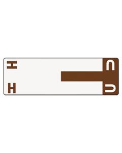 SMD67159 ALPHA-Z COLOR-CODED FIRST LETTER COMBO ALPHA LABELS, H/U, 1.16 X 3.63, DARK BROWN/WHITE, 5/SHEET, 20 SHEETS/PACK