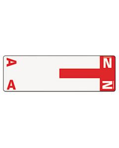 SMD67152 ALPHA-Z COLOR-CODED FIRST LETTER COMBO ALPHA LABELS, A/N, 1.16 X 3.63, RED/WHITE, 5/SHEET, 20 SHEETS/PACK