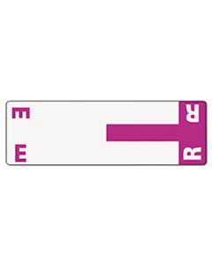 SMD67156 ALPHA-Z COLOR-CODED FIRST LETTER COMBO ALPHA LABELS, E/R, 1.16 X 3.63, PURPLE/WHITE, 5/SHEET, 20 SHEETS/PACK