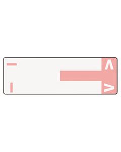 SMD67160 ALPHA-Z COLOR-CODED FIRST LETTER COMBO ALPHA LABELS, I/V, 1.16 X 3.63, PINK/WHITE, 5/SHEET, 20 SHEETS/PACK