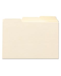 SMD56030 SELF-TAB CARD GUIDES, BLANK, 1/3 TAB, MANILA, 6 X 4, 100/BOX