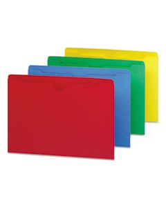 SMD75613 COLORED FILE JACKETS WITH REINFORCED DOUBLE-PLY TAB, STRAIGHT TAB, LETTER SIZE, ASSORTED COLORS, 100/BOX