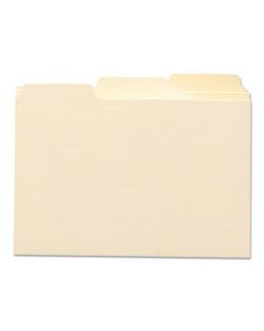 SMD55030 SELF-TAB CARD GUIDES, 1/3 TAB, MANILA, 5 X 3, 100/BOX