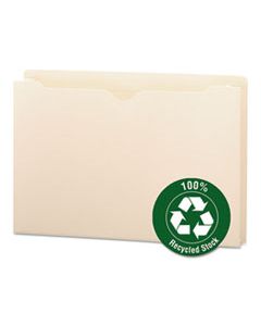 SMD75607 100% RECYCLED TOP TAB FILE JACKETS, STRAIGHT TAB, LEGAL SIZE, MANILA, 50/BOX