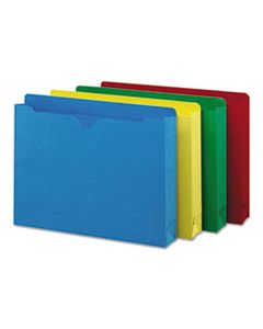 SMD75673 COLORED FILE JACKETS WITH REINFORCED DOUBLE-PLY TAB, STRAIGHT TAB, LETTER SIZE, ASSORTED COLORS, 50/BOX